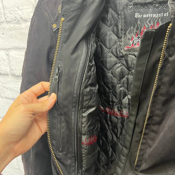 Fieldsheer Womens Motorcycle Jacket Zip Out Liner Size 8 Rain Guard Black - Picture 8 of 9